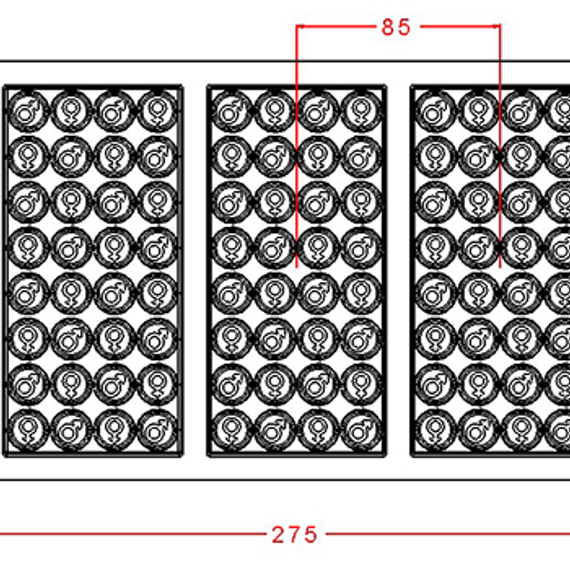876 | Форма для шоколадных изделий (275*175мм)