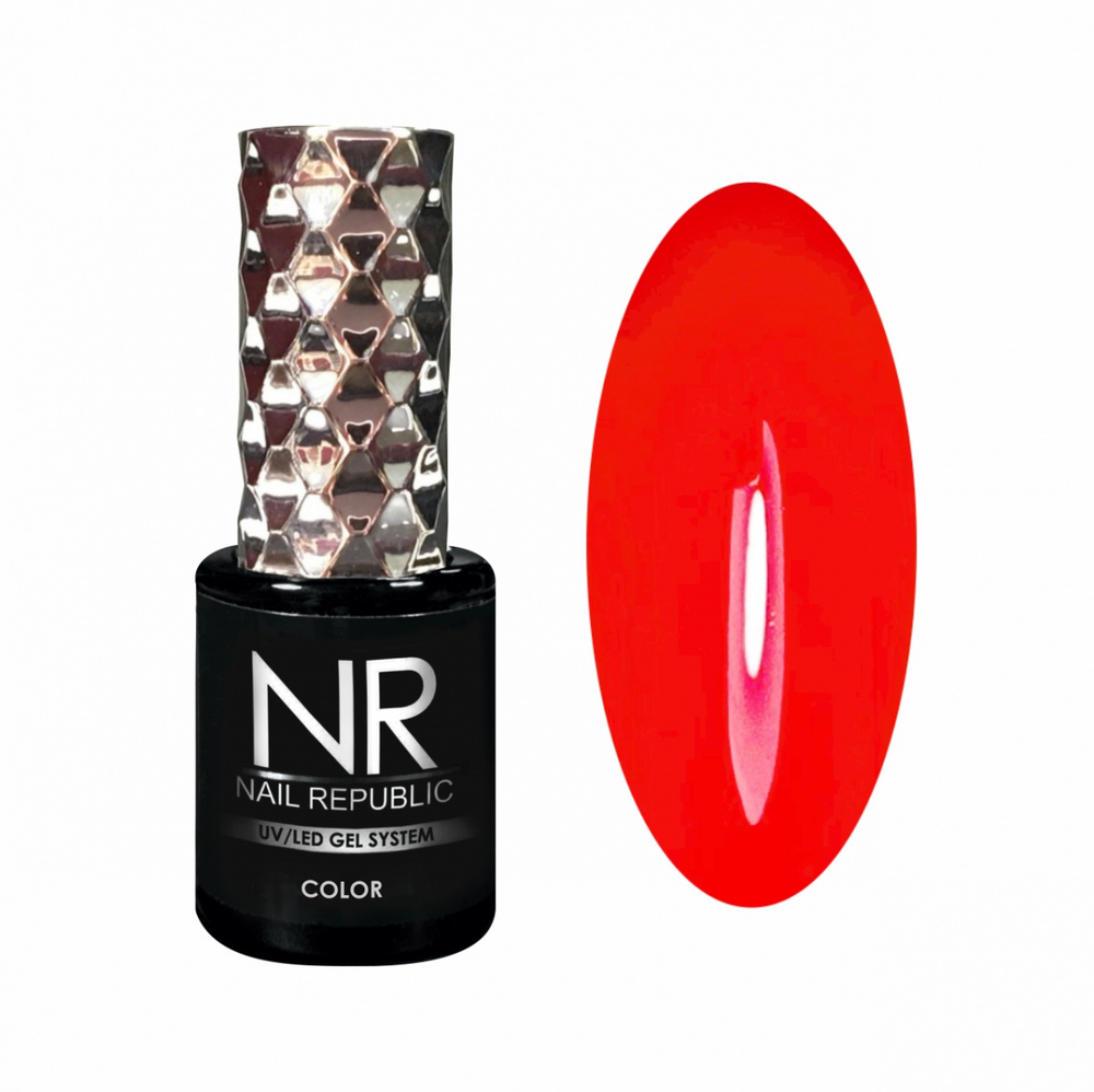 Nail Republic Гель-лак NR-236 Люминисцентный красный, 10 мл