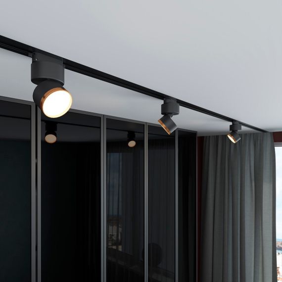 Трековый светодиодный светильник Elektrostandard Impact 85514/01 черный матовый/золото a062873