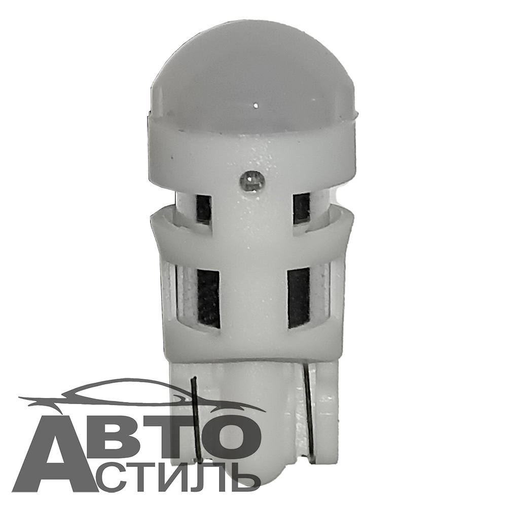 Светодиод 12V T10  1SMD 3030 WHITE MATT ОСРАМ LENS 1.3w (без цок) белый Линза ОСРАМ матовая