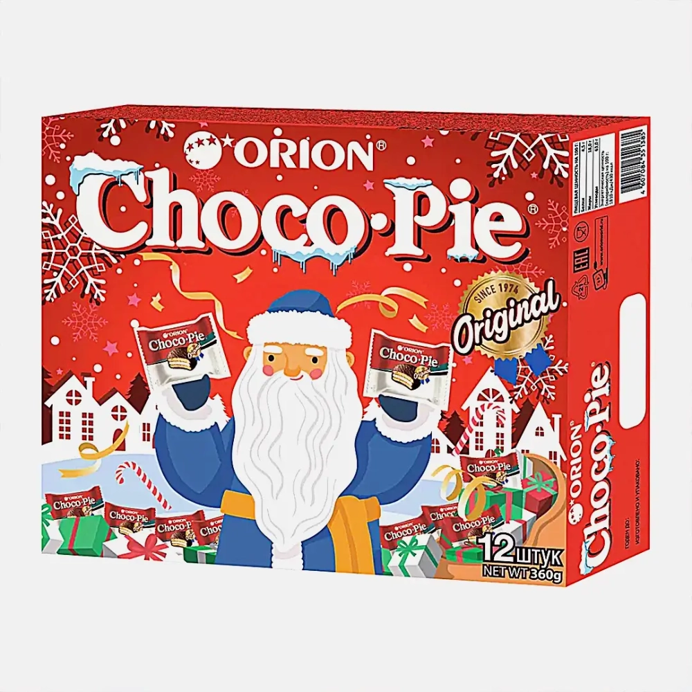 Пирожное бисквитное в шоколадной глазури Orion Choco Pie 360г в ассортименте