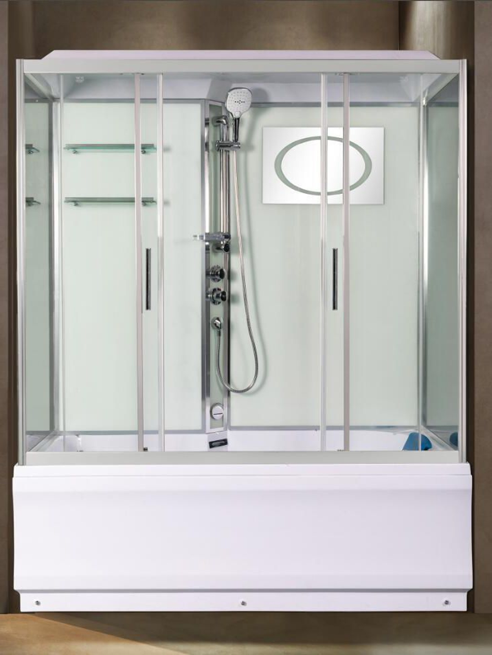 Душевая кабина WeltWasser  WW500 EMMER 170/85/55-2 170х85 см,  прозрачное стекло, поддон высокий