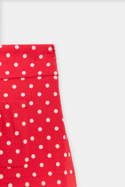 ZARA МИНИ-ШОРТЫ С КАРМАНАМИ, КРАСНЫЙ/БЕЛЫЙ