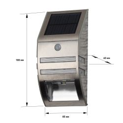 ЭРА Фасадный светильник Хром, на солнечной батарее, 3LED, 50lm