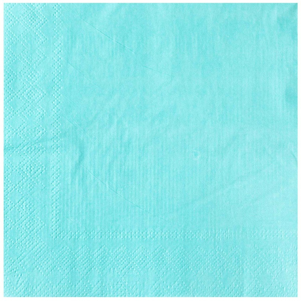 Салфетка в бирюзовом цвете, 33 см, 12 шт