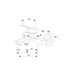 Смеситель для  ванны  35к Milardo ENJSB00M02 "Enjoy" с душ. аксессуарами  ХРОМ