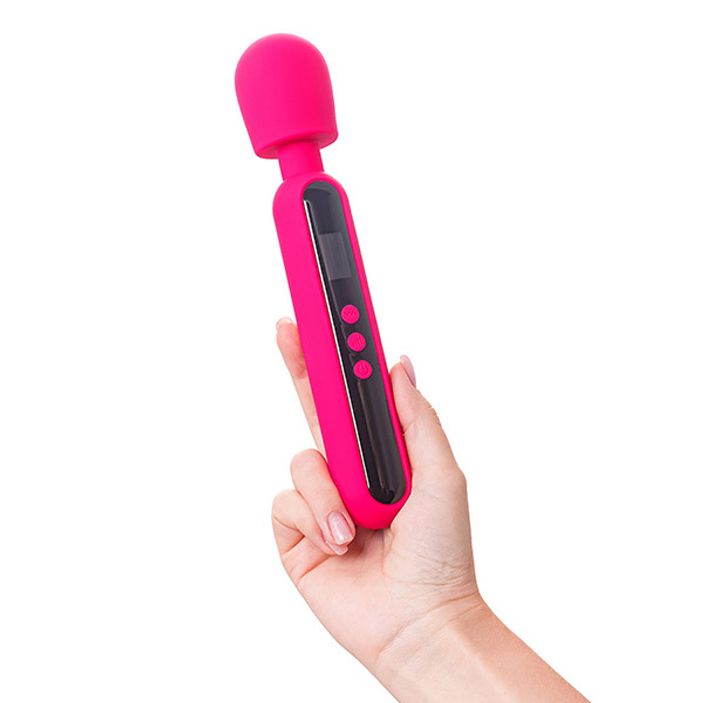 Ярко-розовый wand-вибратор 23,5см ToyFa eroTEQ Mashr 593004