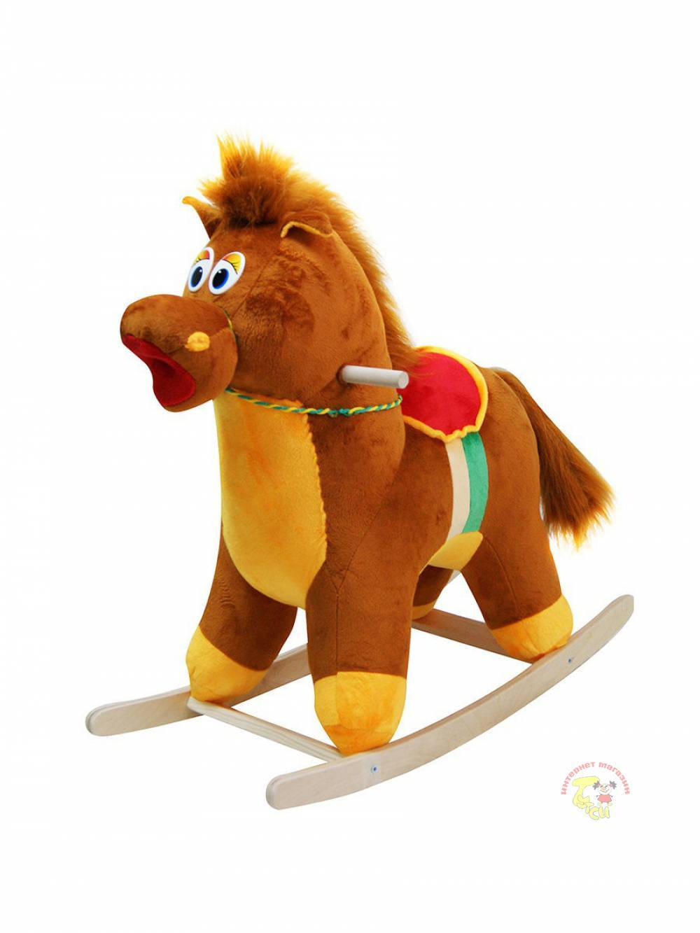 Качалка мягкая Тутси "Лошадь" (коричневый/желтый), 281-2008