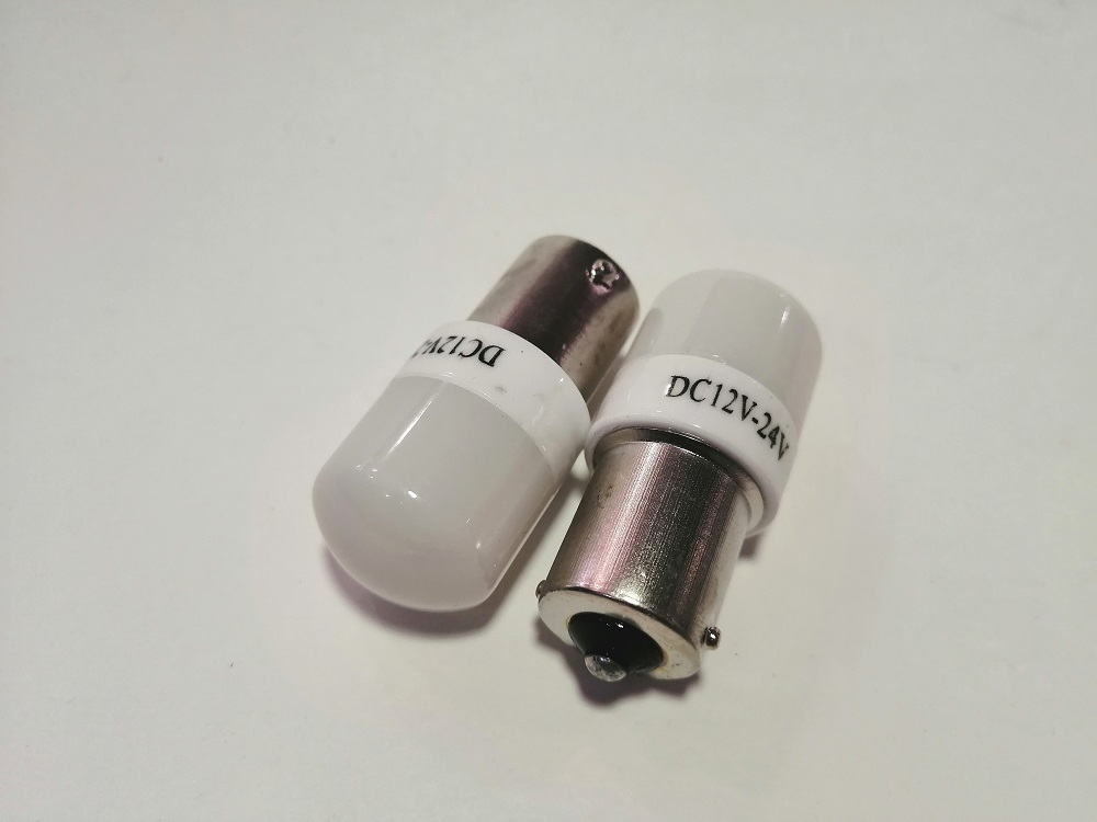 Светодиодная лампа P21W, белая, один контакт, 12-24V, (2 шт. комплект)