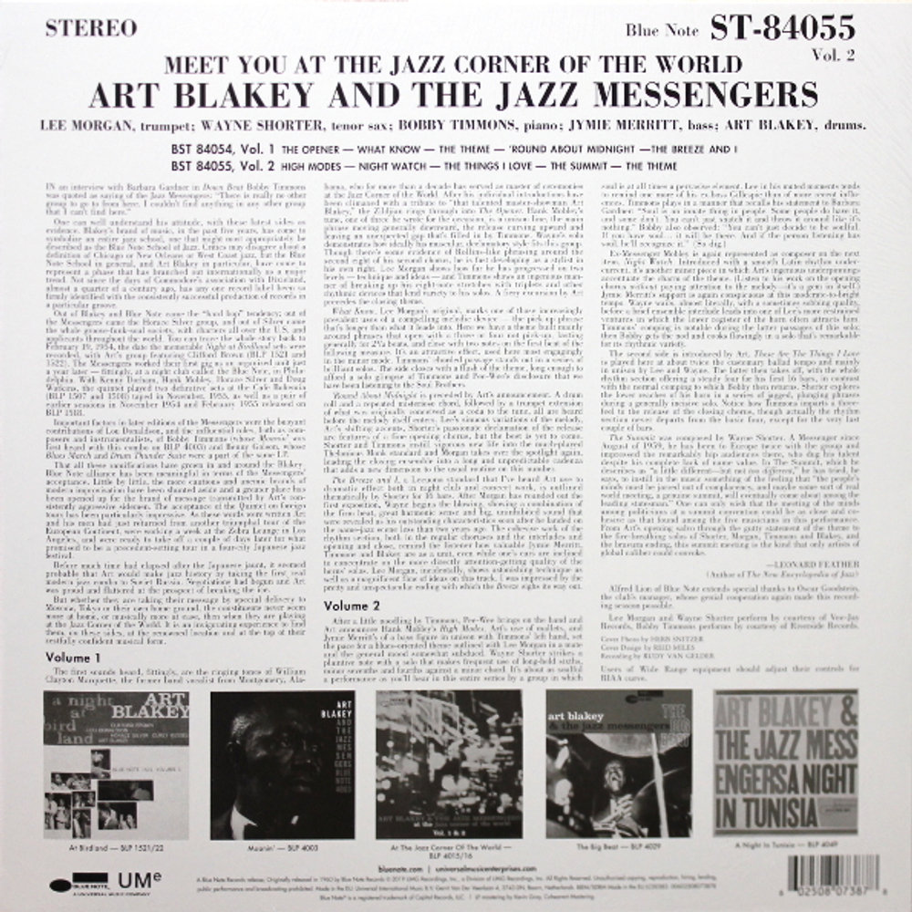 Art Blakey & The Jazz Messengers / Meet You At The Jazz Corner Of The World, Vol. 2 (LP)
