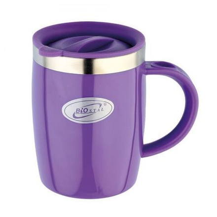 Термокружка Biostal Flër (0,4 литра) с крышкой, фиолетовая