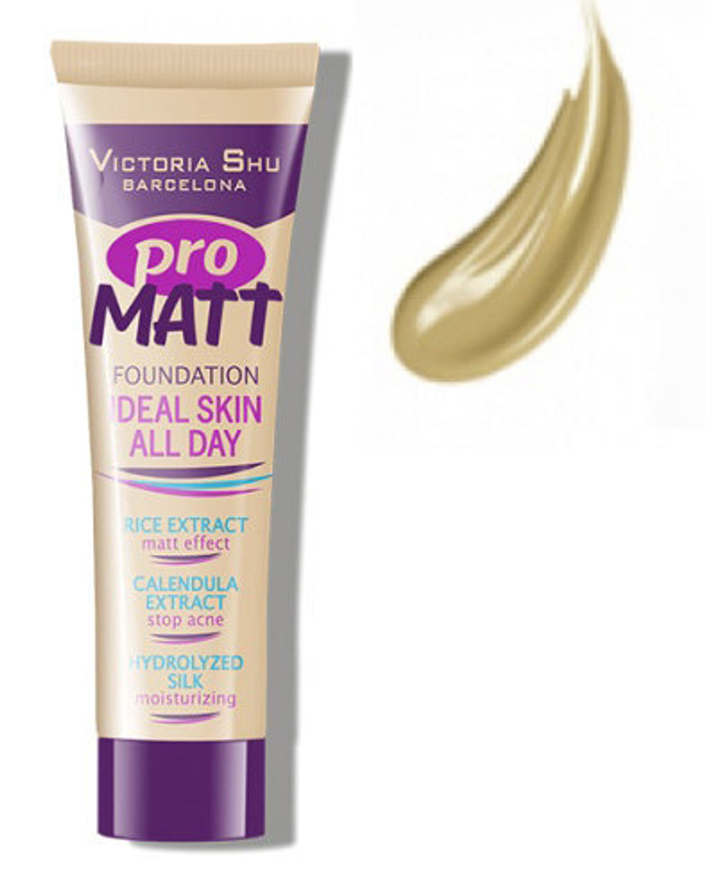 Victoria Shu Крем тональный Pro Matt, тон №308, Светлый персик, 30 мл
