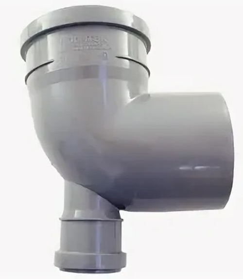 Отвод 110*90 с выходом 50 (фронт) Политэк