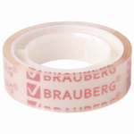 Клейкие ленты 12 мм х 10 м канцелярские BRAUBERG комплект 12 шт. прозрачные гарантированная длина (10 штук в упаковке)
