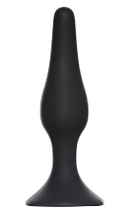 Узкая анальная пробочка на присоске Slim Anal Plug Large (12,5 см , черный ) (Цвет: черный)