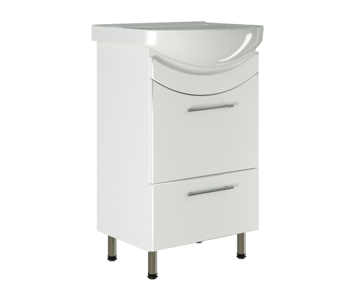 Тумба д/ванной "РАДУГА-50" белая под раковину Уют-50 (Rosa)