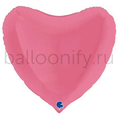 Фольгированная фигура, сердце, 36"/91СМ Пастель Bubble Gum