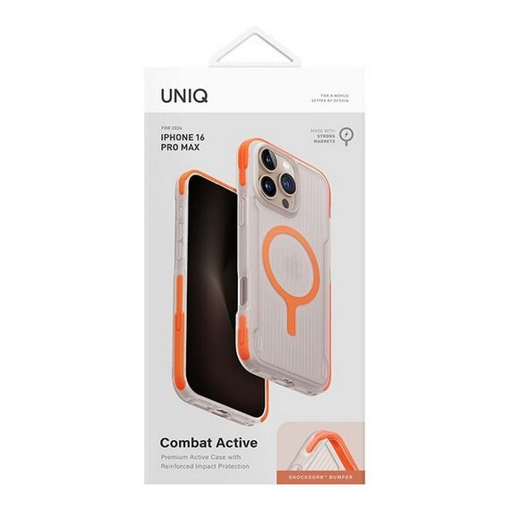 Чехол Uniq Combat Active MagSafe для iPhone 16 Pro Max Volt Orange (IP6.9P(2024)-COMAMVORG)