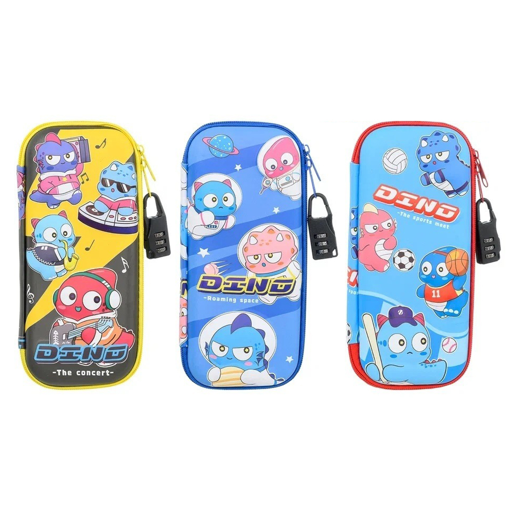 Пенал-косметичка Basir без наполнения, 22,5*10 см, серия "Dino", ассорти