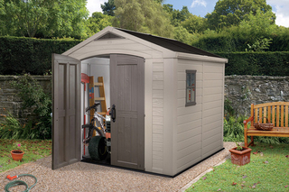 Пластиковый сарай Keter Factor 8x8, бежевый (размеры 248 х 255 см)