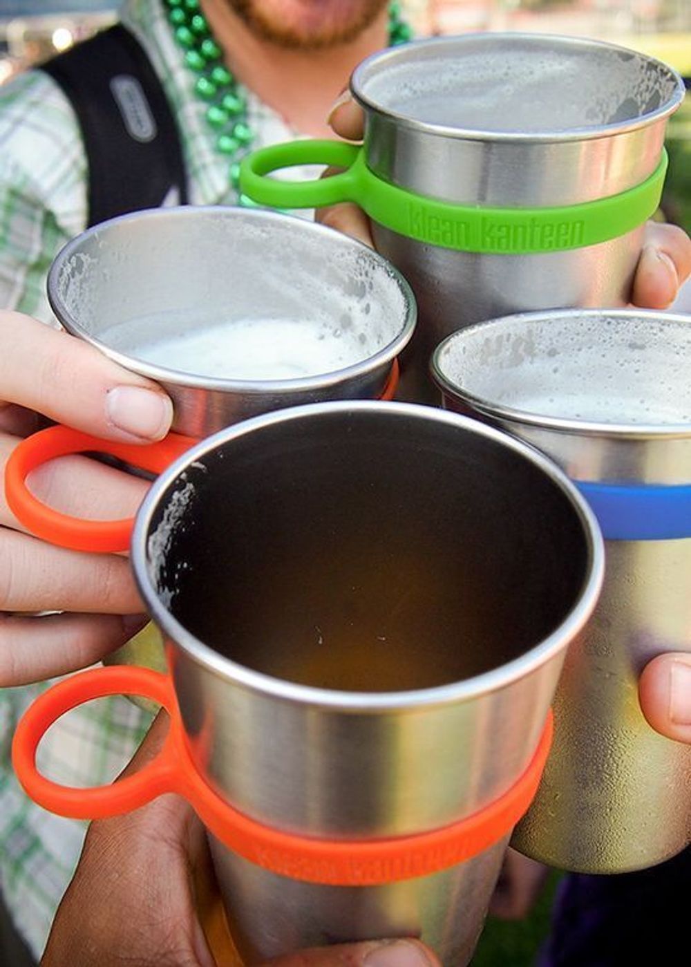 Набор одностенных стаканов Klean Kanteen Steel Pint 16oz (473 мл) Brushed Stainless, 4 шт