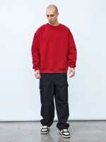 Свитшот оверсайз, без начеса (красный)