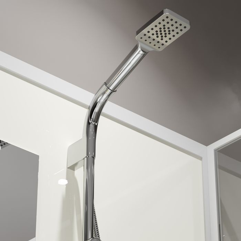 Душевая кабина Niagara Standart ST80/15Q/BK (80х80х200) квадрат,поддон 15см,распашная,проф.белый,без крыши,3 места