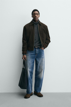 ZARA СТЕГАНАЯ ВЕЛЬВЕТОВАЯ КУРТКА, КОРИЧНЕВЫЙ