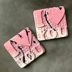 394 | Форма для шоколадных плиток "I love you" (275*135 мм)