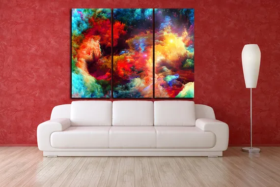 Модульная картина "Абстракция цветов"