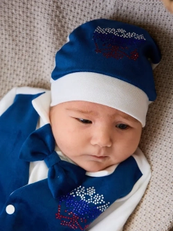 Комбинезон на выписку для новорожденного с триколором