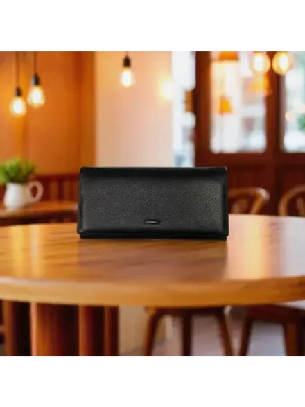 Компактный кошелек натуральная кожа темно-зеленый