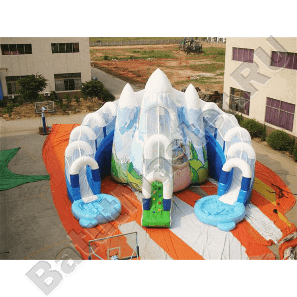 Коммерческий надувной батут «Ледяная гора», 12,5×11,5×9 м