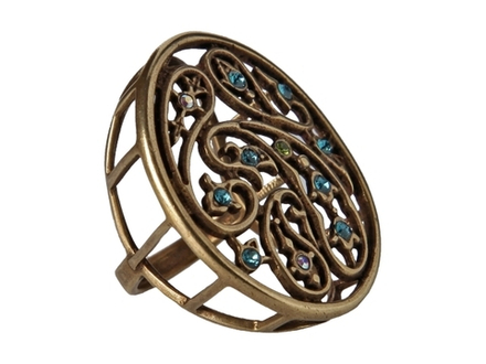 "Пейсли" кольцо в бронзовом покрытии из коллекции "Ист бум" от Jenavi