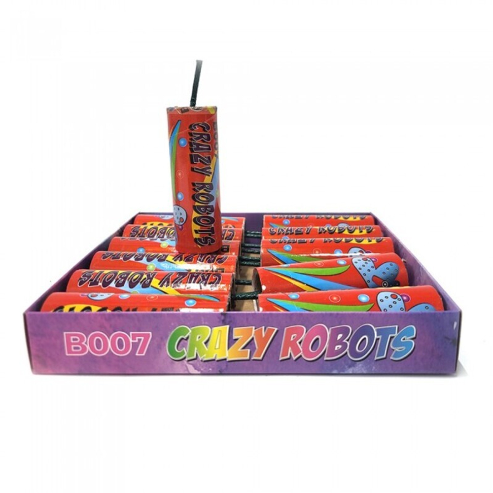 Петарды фитильные "CRAZY ROBOTS" В007 70 мм, кт-т 12шт