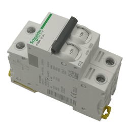 Автоматический выключатель Schneider Electric iC60H D 2P 2A 10кА  A9F85202 Серия Acti 9 два полюса 2 ампера ток расцепления D 10 килоампер