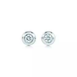 Серьги из серебра с бриллиантами, Tiffany 💎 Diamonds by the Yard 0.14ct. В наличии
