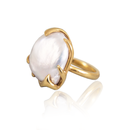 Кольцо с Барочной Жемчужиной