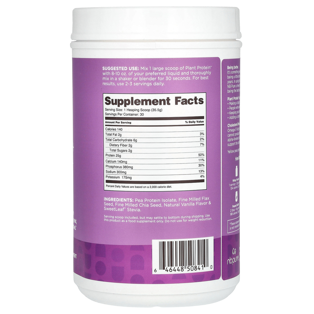 NB Pure, Plant Protein+,1065 г (2,34 фунта)
