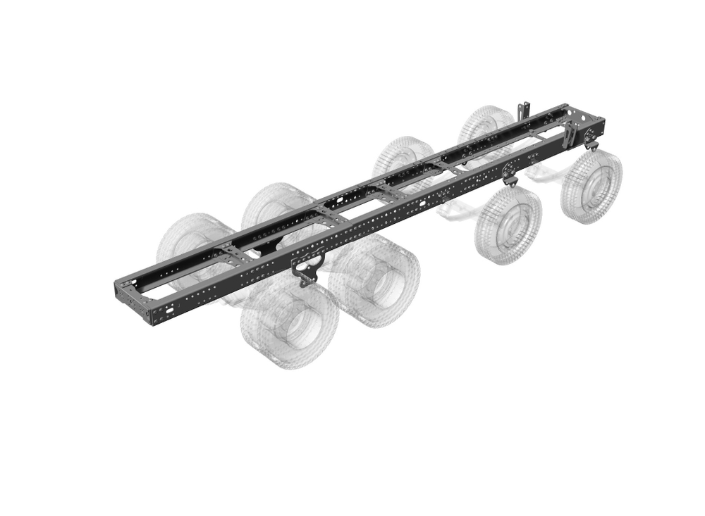 Extra long frame, for wheel formula 8x8 or 8x4. Length 625mm