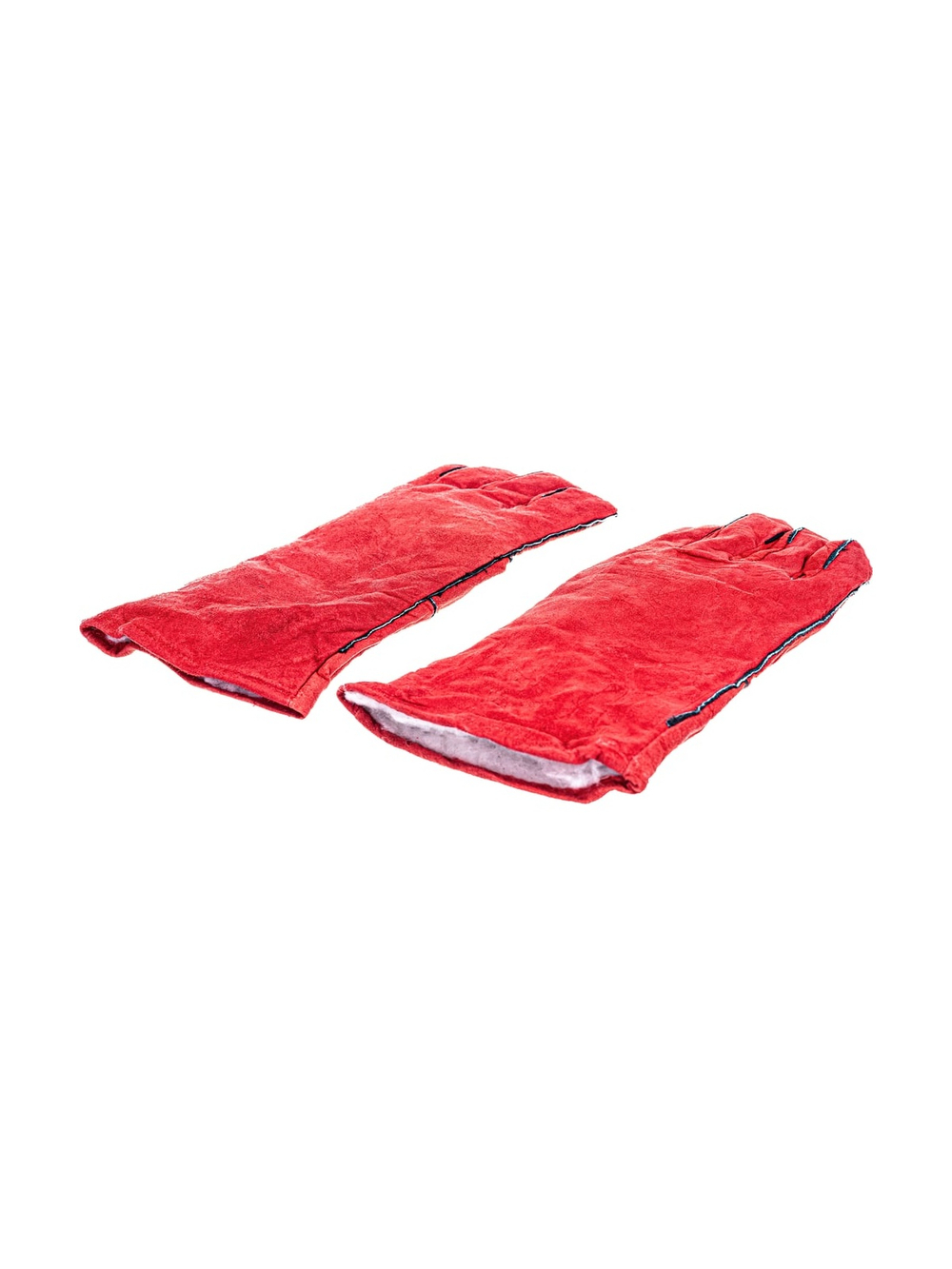 Спилковые утепленные краги с искусственным мехом Gigant красные GHG-05