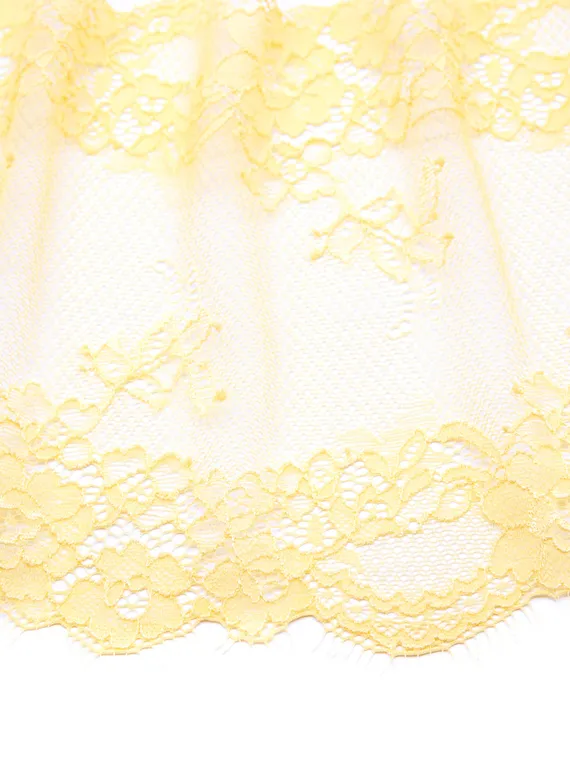 03-229 ОПТ Кружево эластичные реснички 17 см, желтый