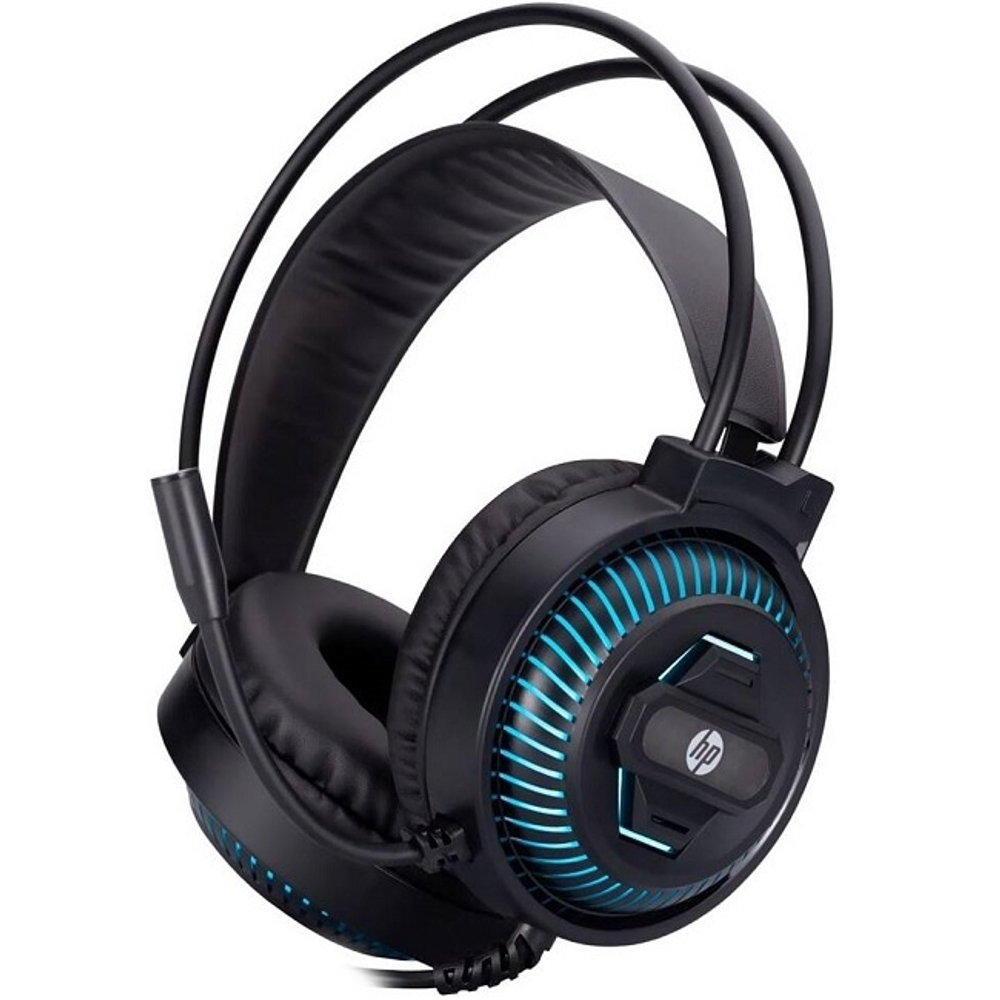 Компьютерная игровая гарнитура HP DHE-8001U, RGB, черный (9GN12AA)