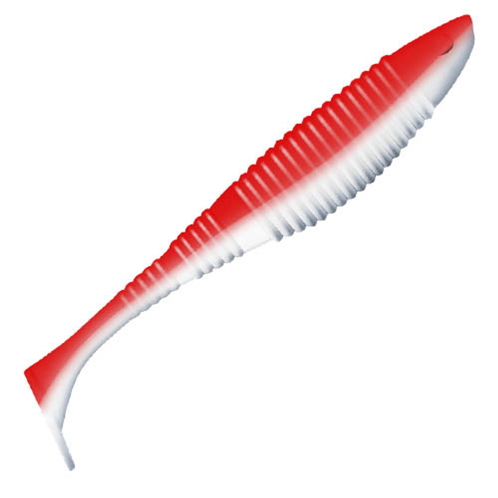 Приманка ZUB-WIBRA 150мм(5,9")-3шт, (цвет 039) красный верх-белый низ (в)