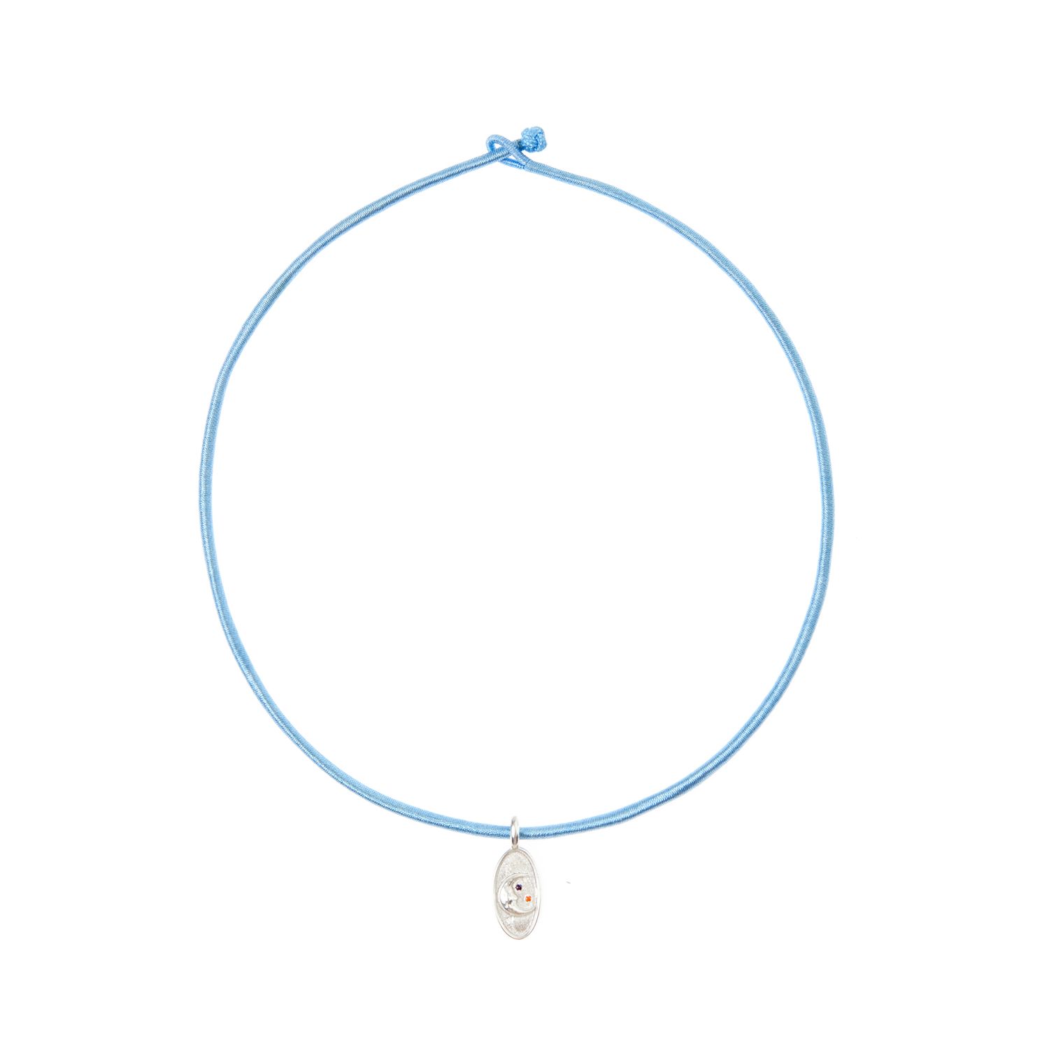Колье Sky Oval Blue Rope Necklace