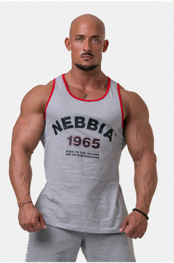 Мужская майка Nebbia Old-school Muscle tank top 193 Light grey