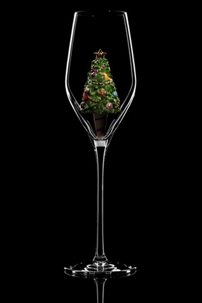 Бокал для шампанского Флюте "Ёлочка".