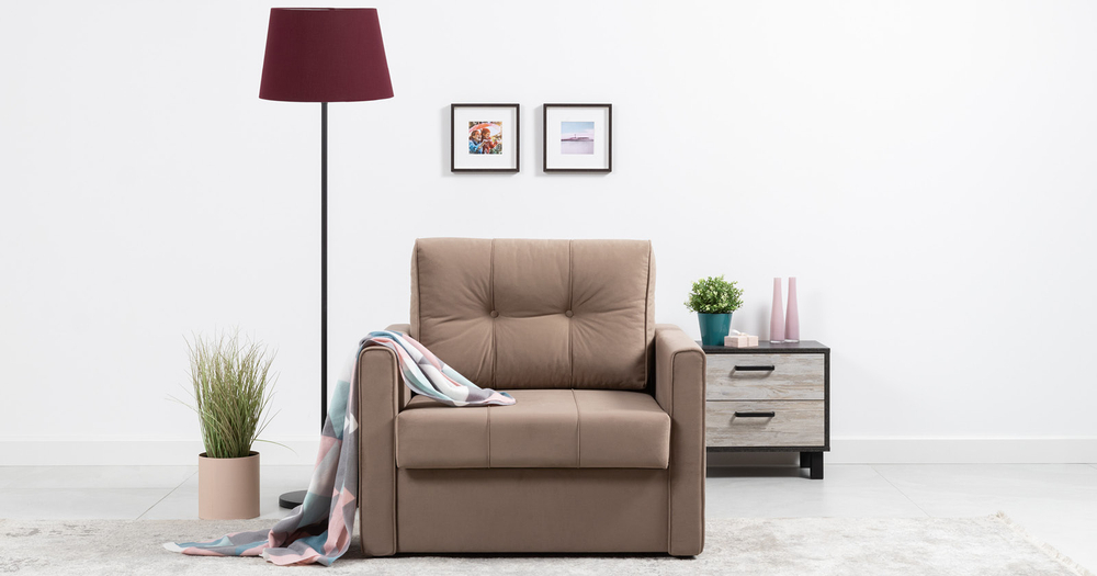 Лео кресло-кровать (латте)