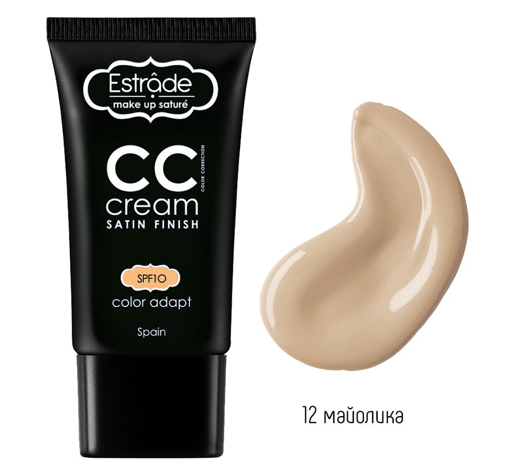 Estrade Крем тональный СС Cream Satin Finish, тон №12, Майолика, 25 мл