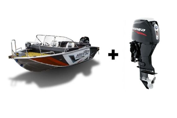 Комплект Алюминиевая лодка (катер) Mikatsu (Микатсу) 470 (Z43) Sport + мотор Hidea HDEF60FUEL-T EFI